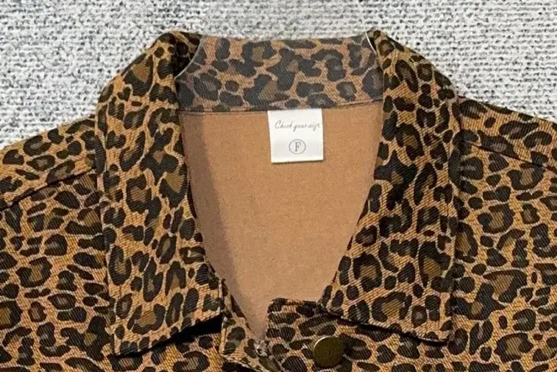 빈티지 호피 레오파드 오버핏 자켓 F 상품이미지5