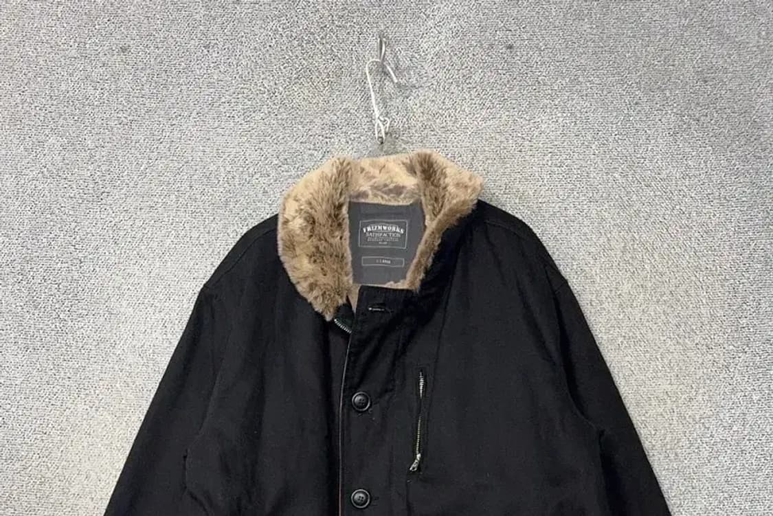 프리즘웍스 블랙 버튼 울프죠 버튼 자켓 X-LARGE 상품이미지3