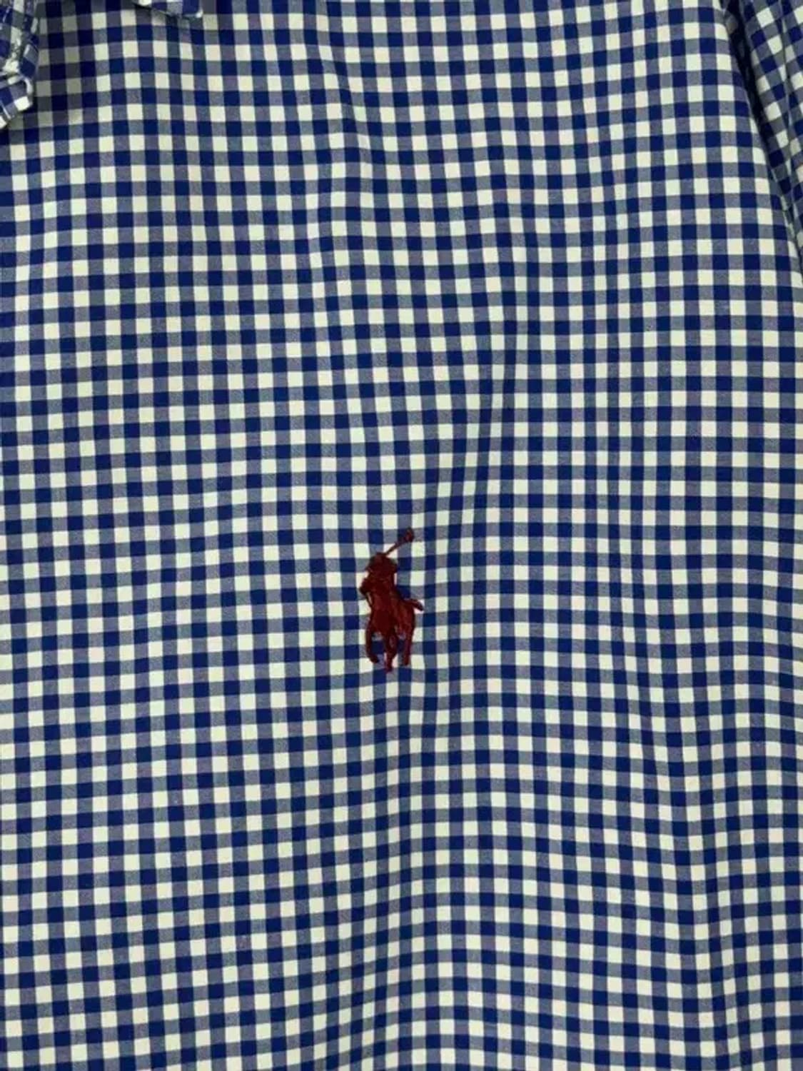 폴로 클래식 핏 체크 네이비 셔츠 M 상품이미지7