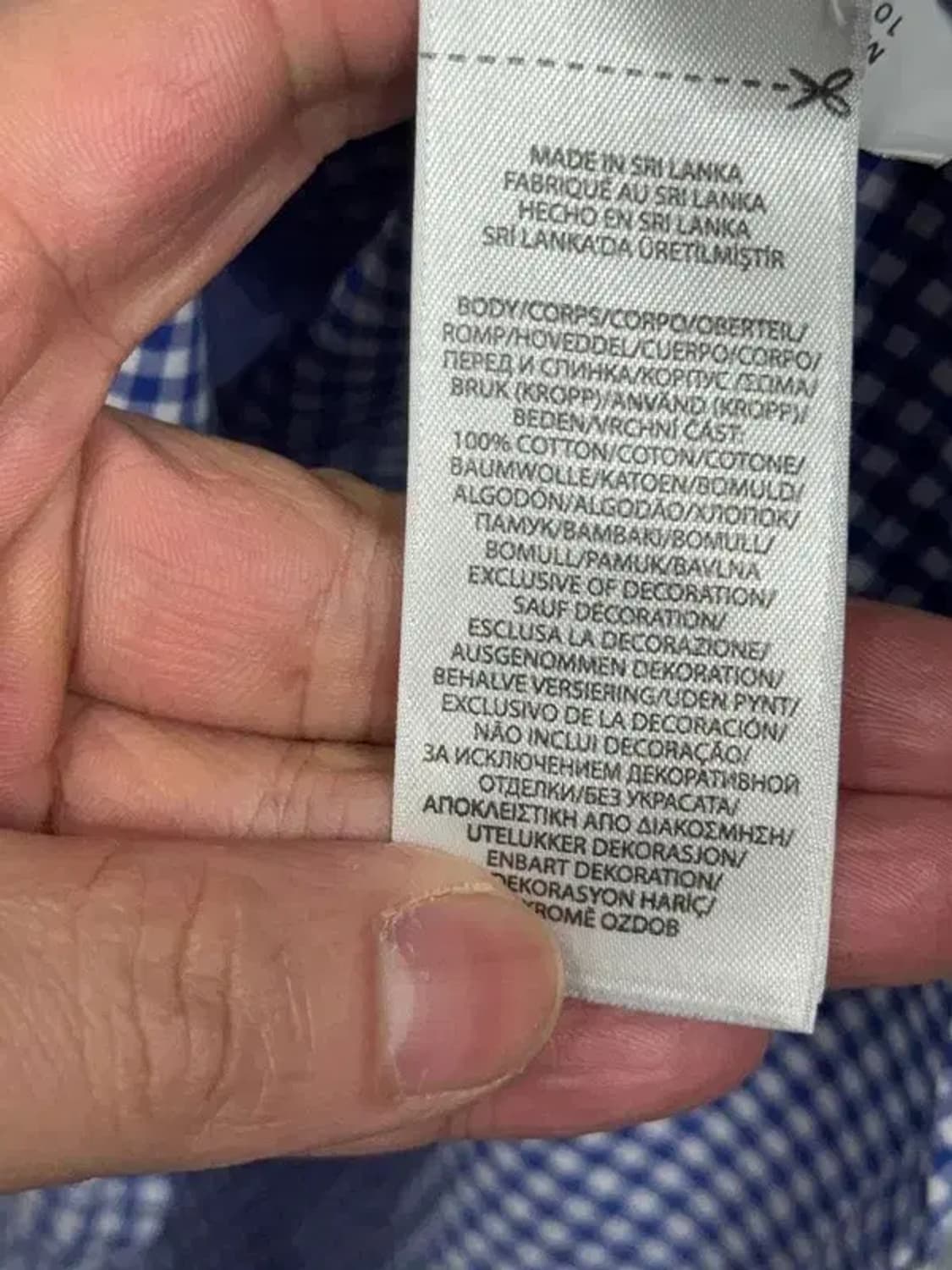 폴로 클래식 핏 체크 네이비 셔츠 M 상품이미지9