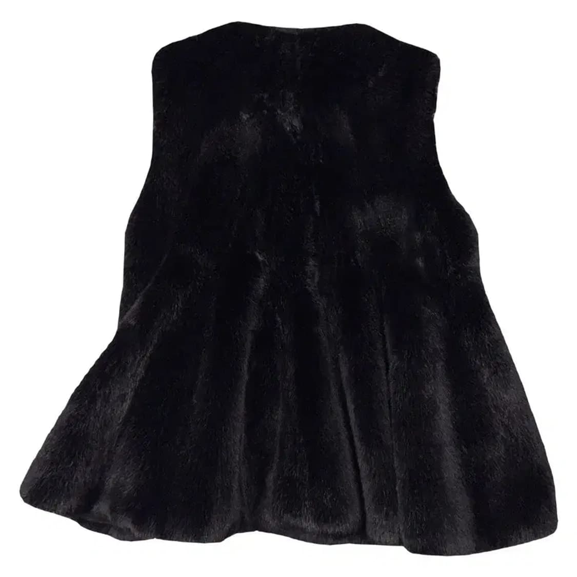 블랙 페이크 퍼 조끼 L 상품이미지2