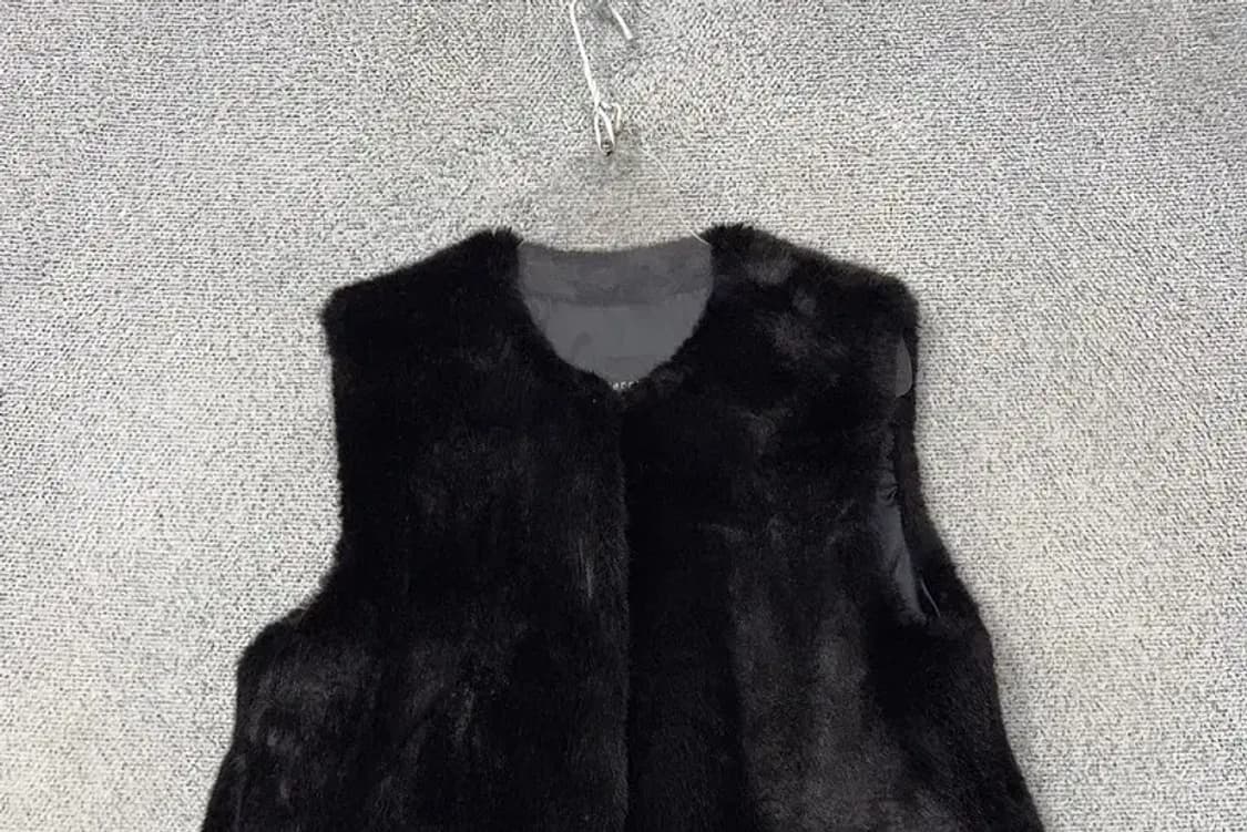 블랙 페이크 퍼 조끼 L 상품이미지3