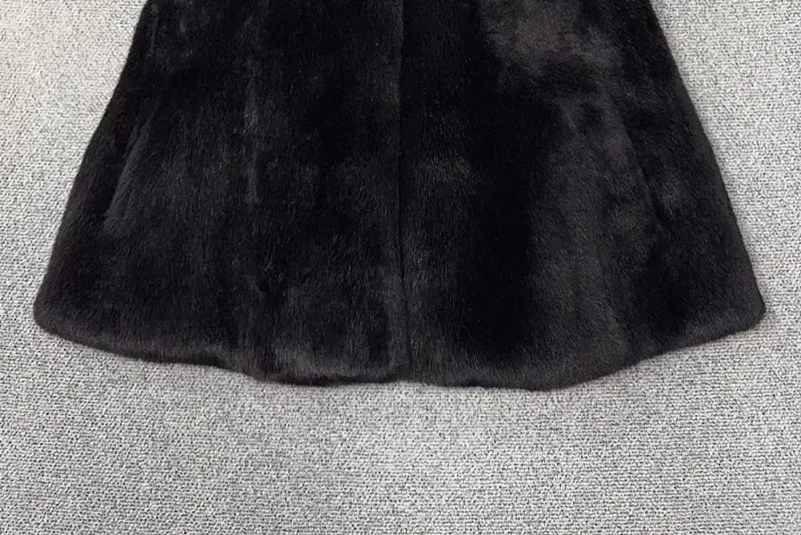 블랙 페이크 퍼 조끼 L 상품이미지4