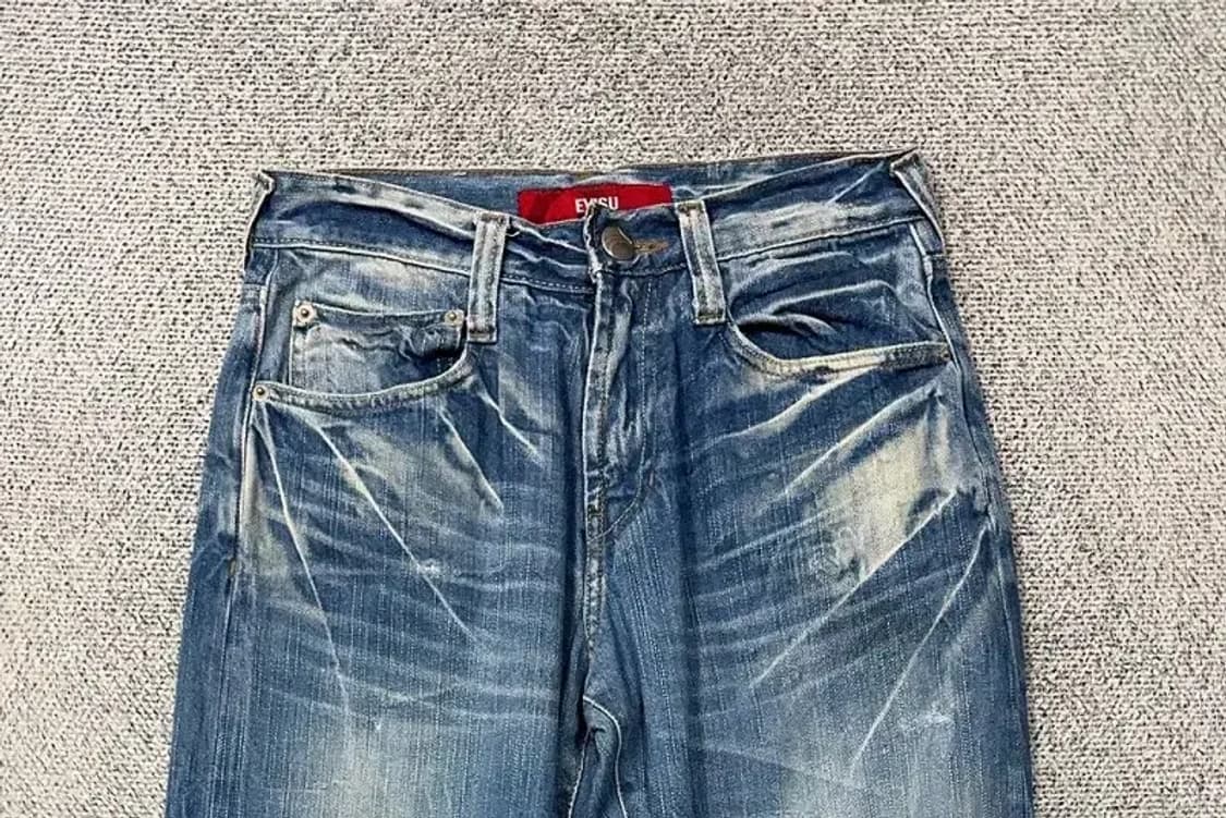 에비수 Y2K 워싱 백로고 청바지 28 상품이미지3