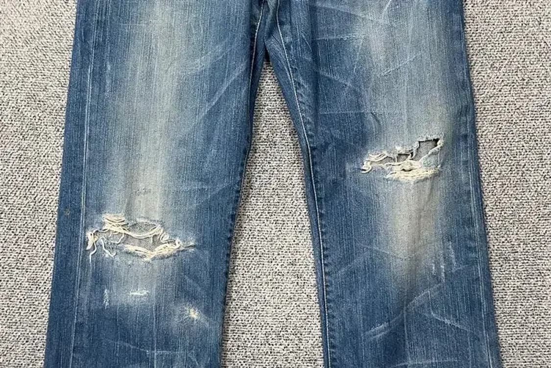 에비수 Y2K 워싱 백로고 청바지 28 상품이미지4