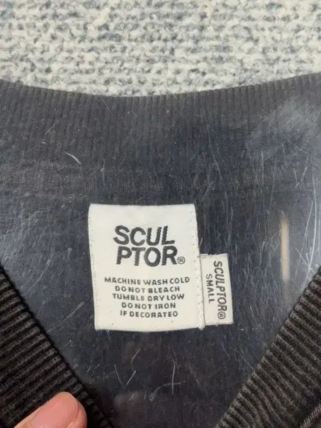 스컬프터 블랙 자수 스웻셔츠 S 상품이미지9