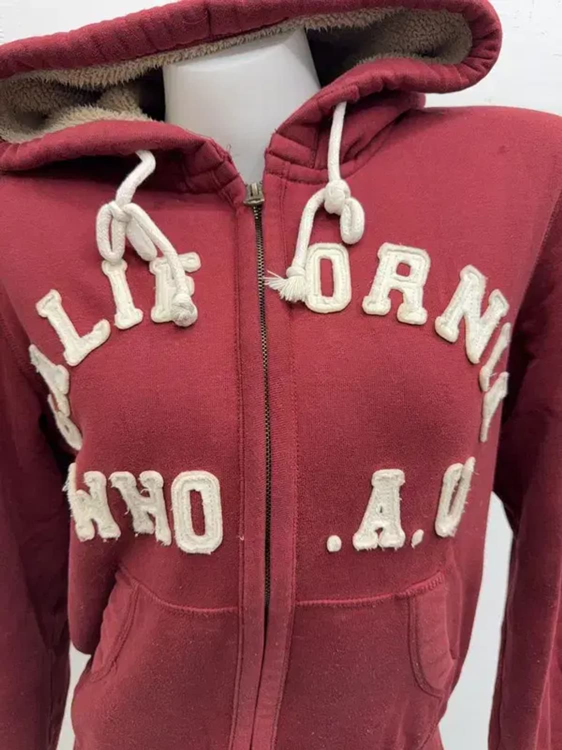 후아유 프린팅 와인 집업 SMALL 상품이미지10