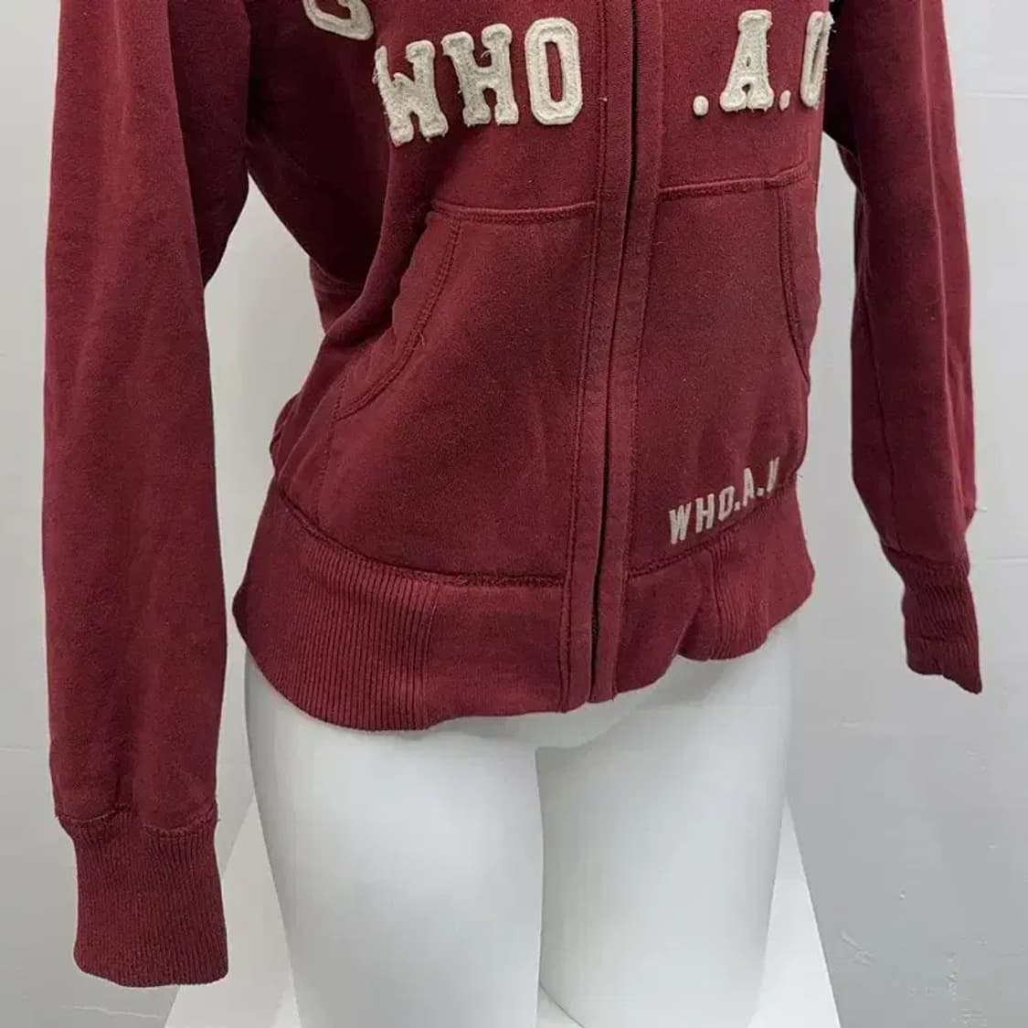 후아유 프린팅 와인 집업 SMALL 상품이미지5