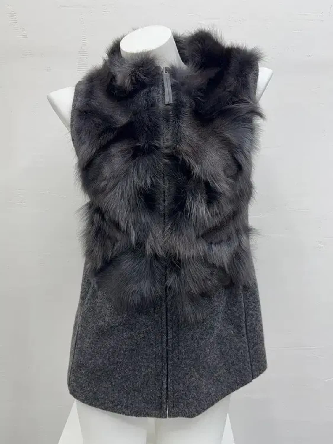 그레이 여우퍼조끼 상품이미지1