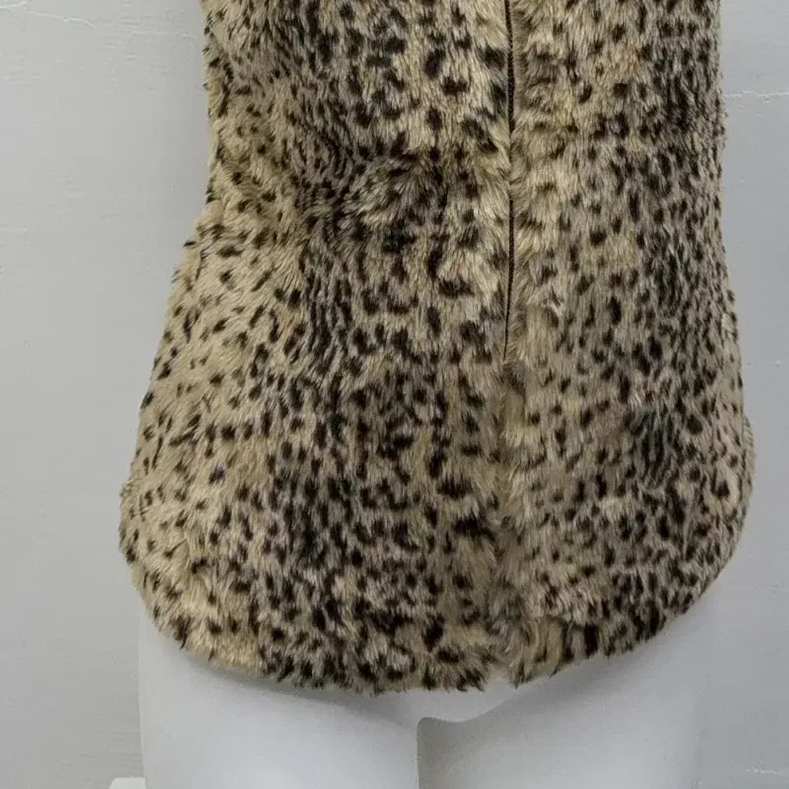 자라 호피 베이지 퍼조끼 XL 상품이미지4