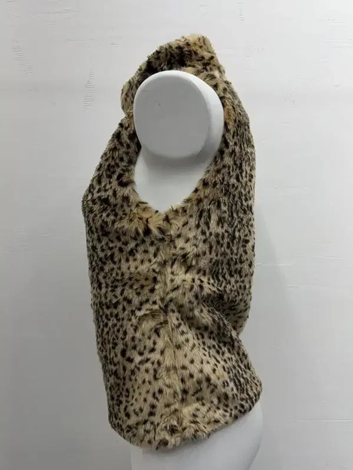 자라 호피 베이지 퍼조끼 XL 상품이미지7