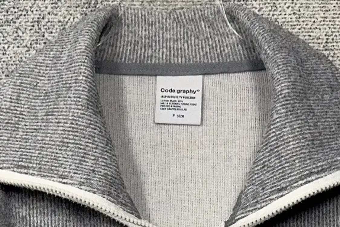 코드그라피 그레이 투웨이 코튼 집업 M 상품이미지5