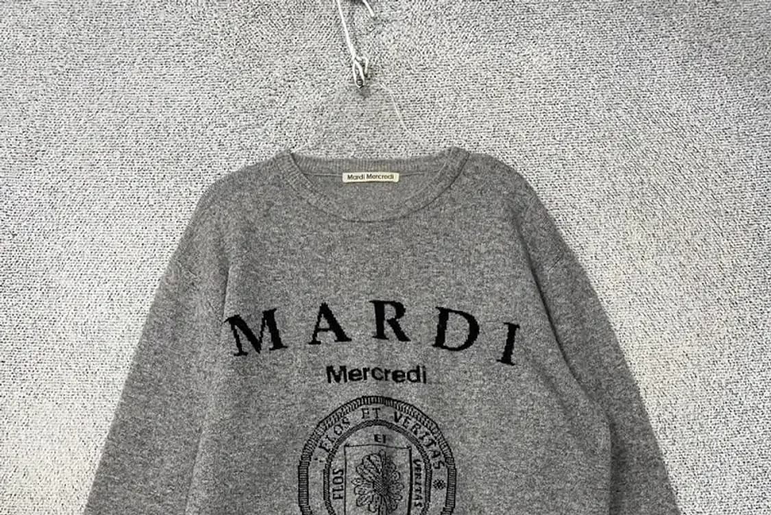 마르디 메르크디 프린팅 그레이 니트 ONE SIZE 상품이미지3
