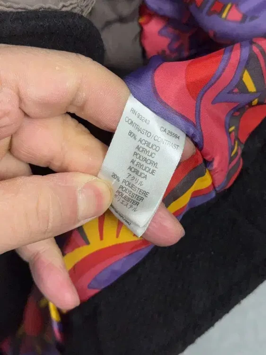 디젤 블랙 여성 Y2K 스펠 로고 울 후드 코트 XL 상품이미지8