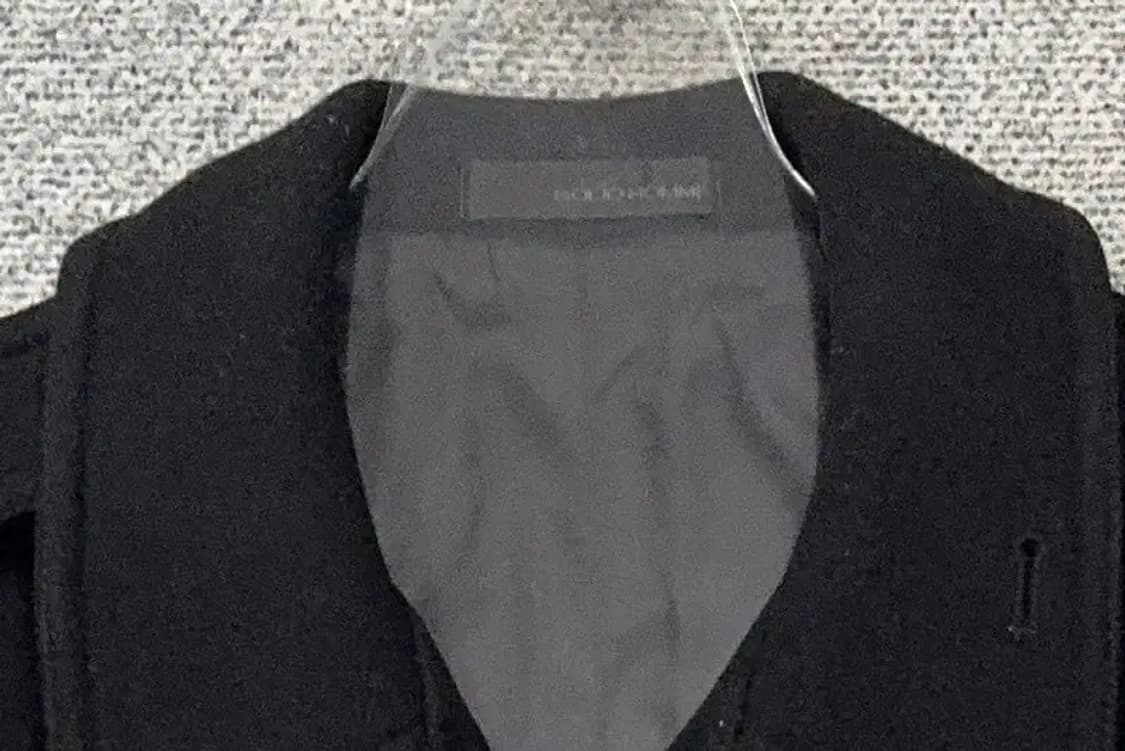 솔리드옴므 블랙 버튼 피 코트 95 상품이미지5