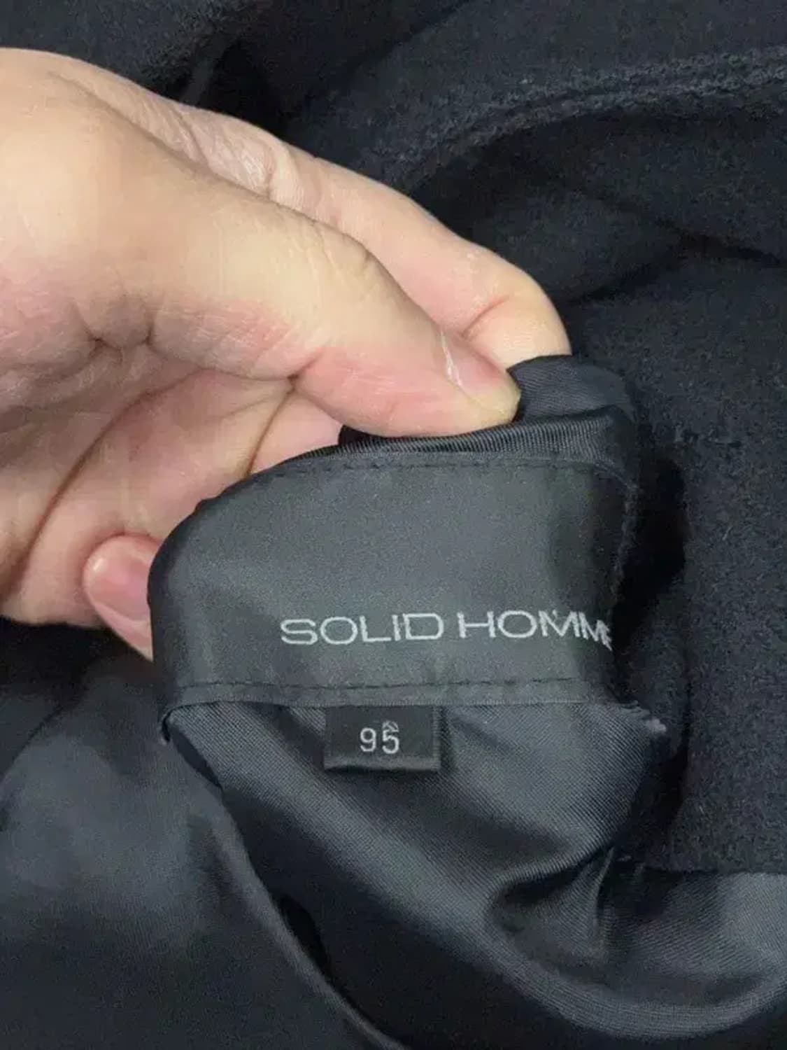 솔리드옴므 블랙 버튼 피 코트 95 상품이미지9