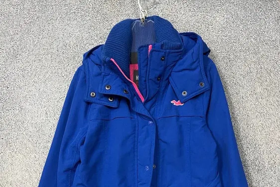 홀리스터 블루 빈티지 로고 윈드 자켓 S 상품이미지3