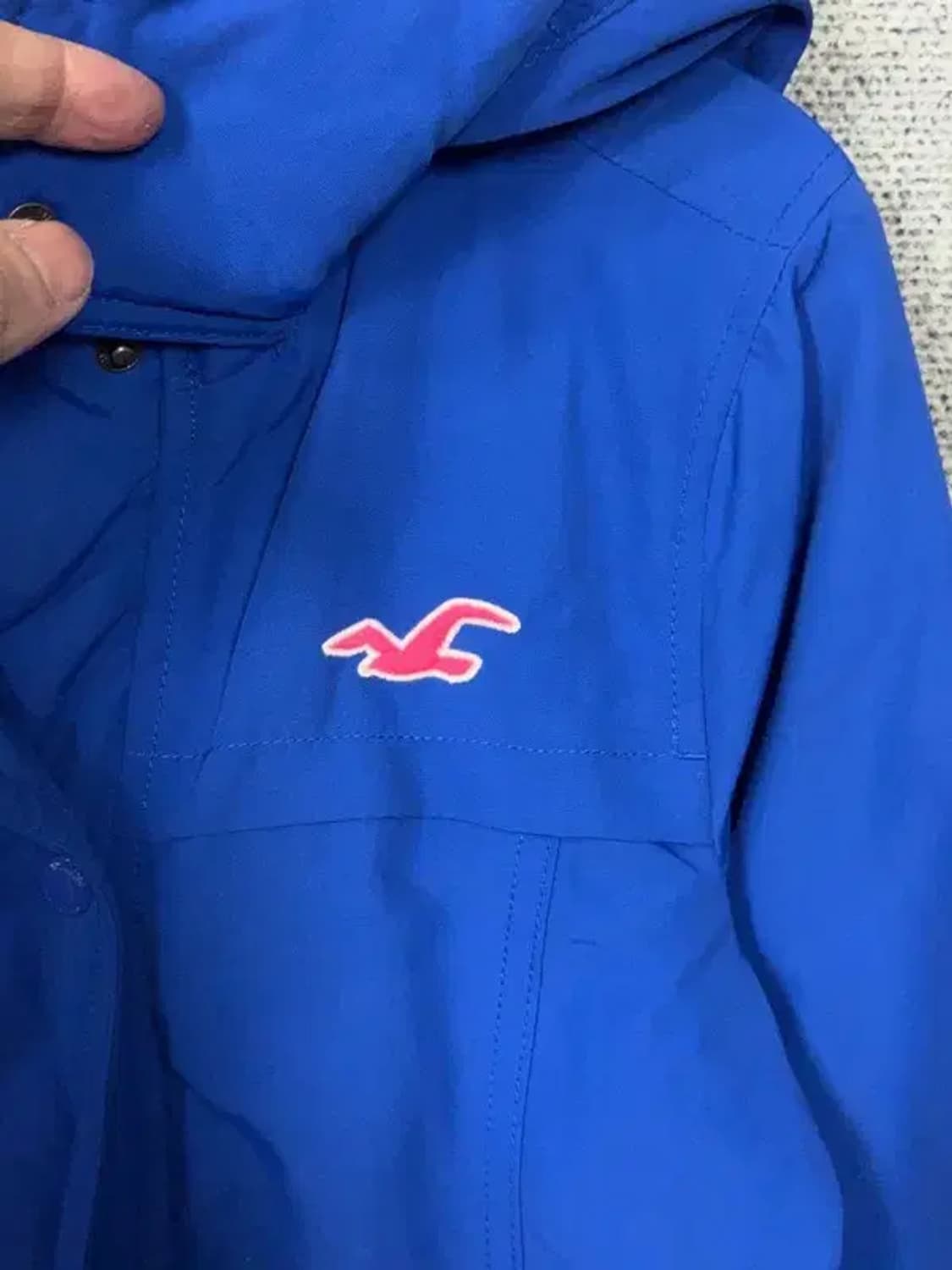 홀리스터 블루 빈티지 로고 윈드 자켓 S 상품이미지6