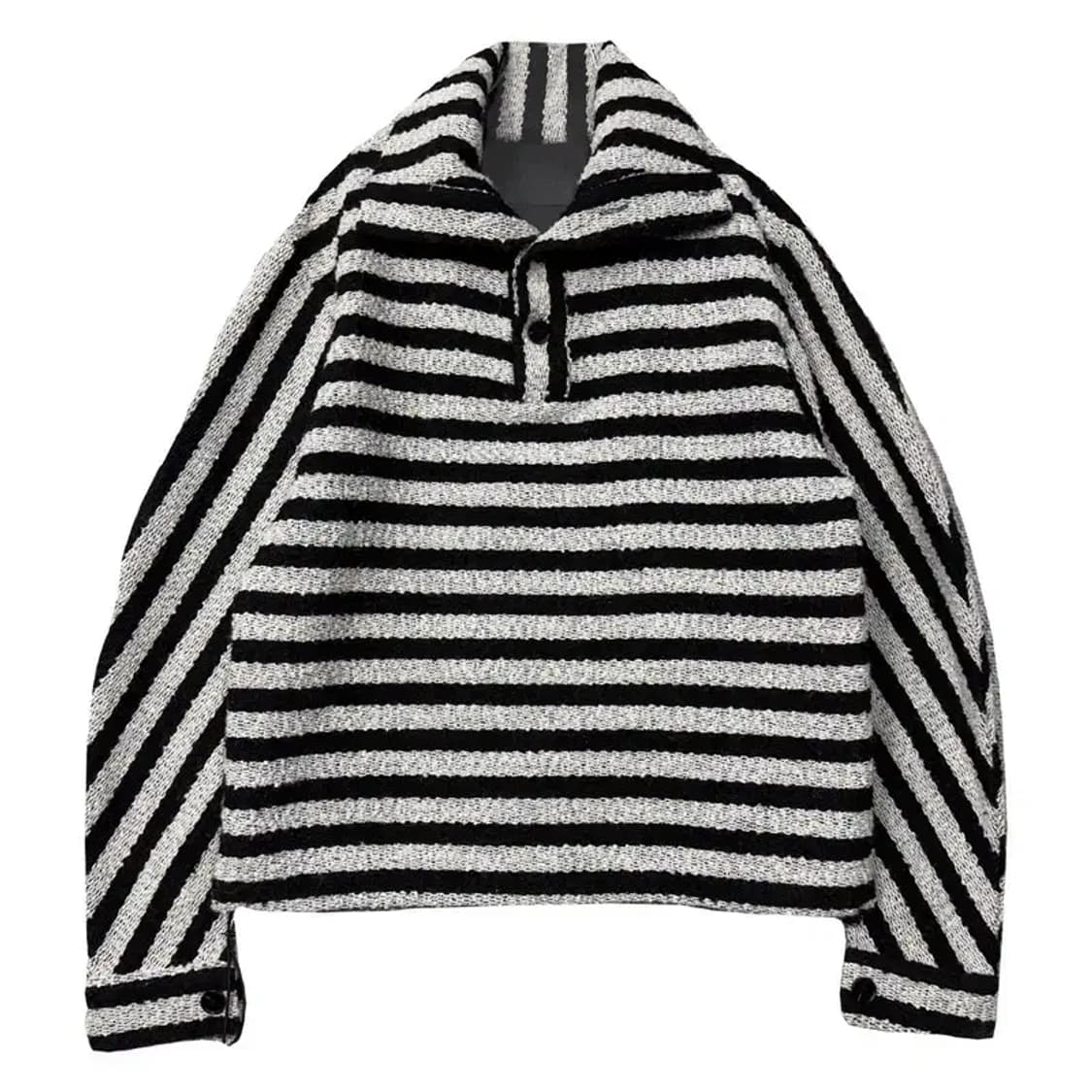 남성 그레이 단가라 빈티지 카라 버튼 니트 XL 상품이미지1