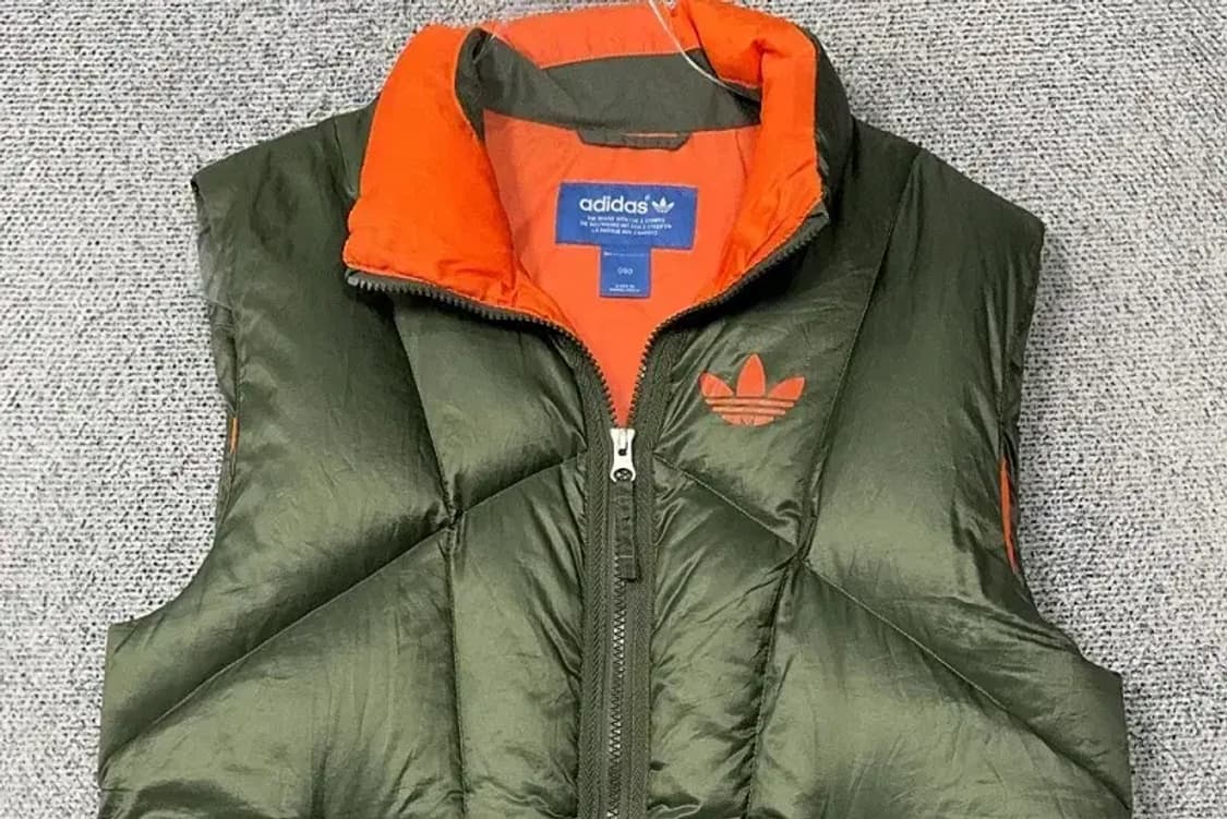 아디다스 카키 y2k 덕다운 패딩 조끼 090 상품이미지3