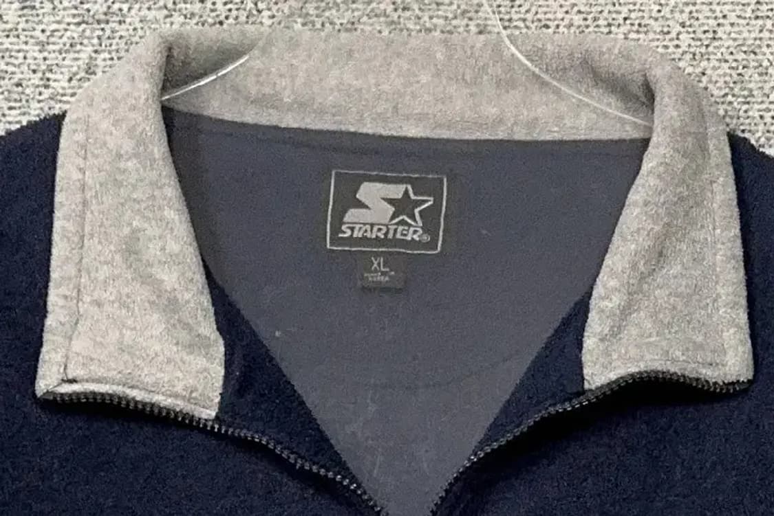 스타터 네이비 오버 사이즈 플리스 반집업 맨투맨 XL 상품이미지5