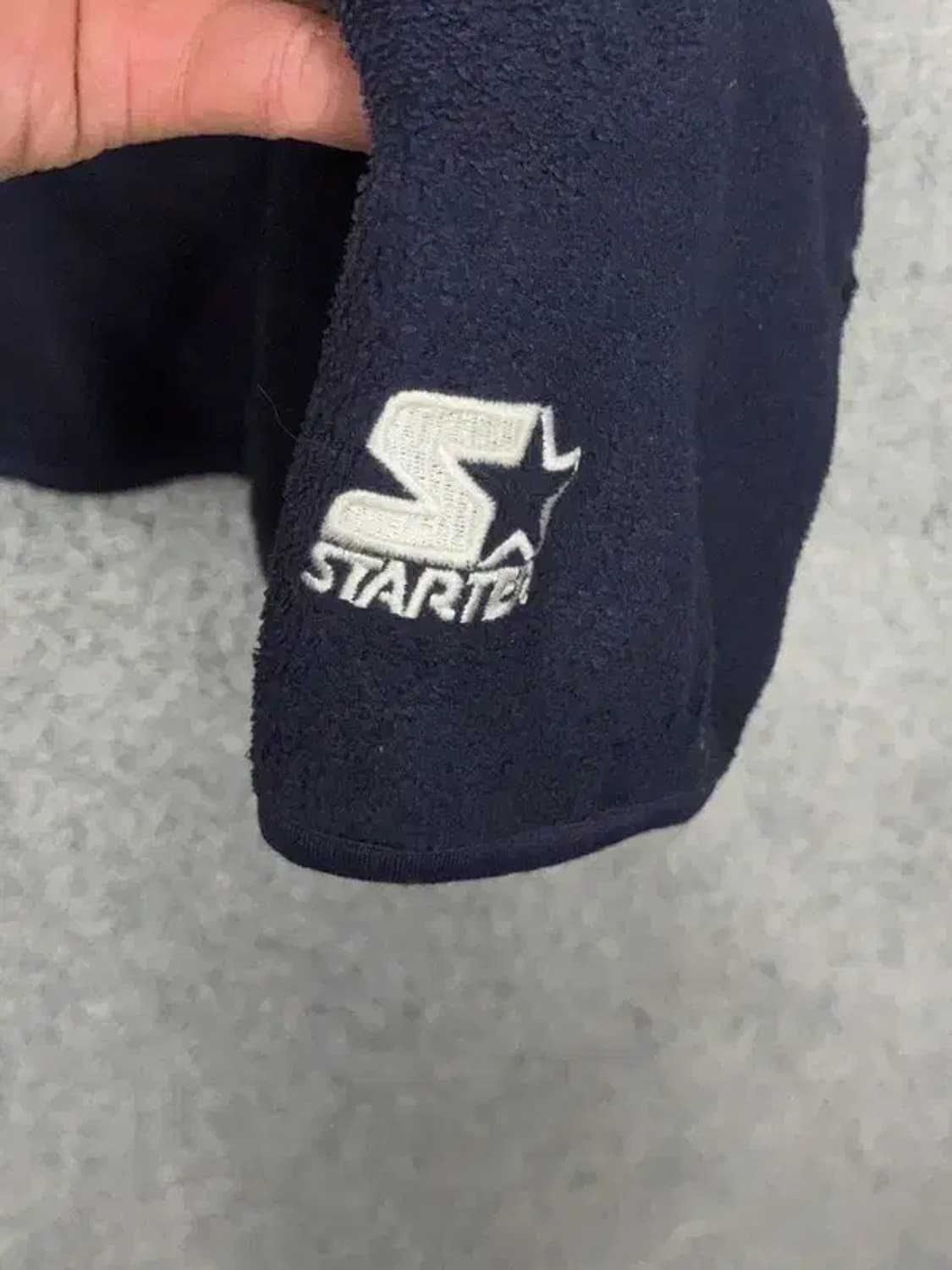 스타터 네이비 오버 사이즈 플리스 반집업 맨투맨 XL 상품이미지7