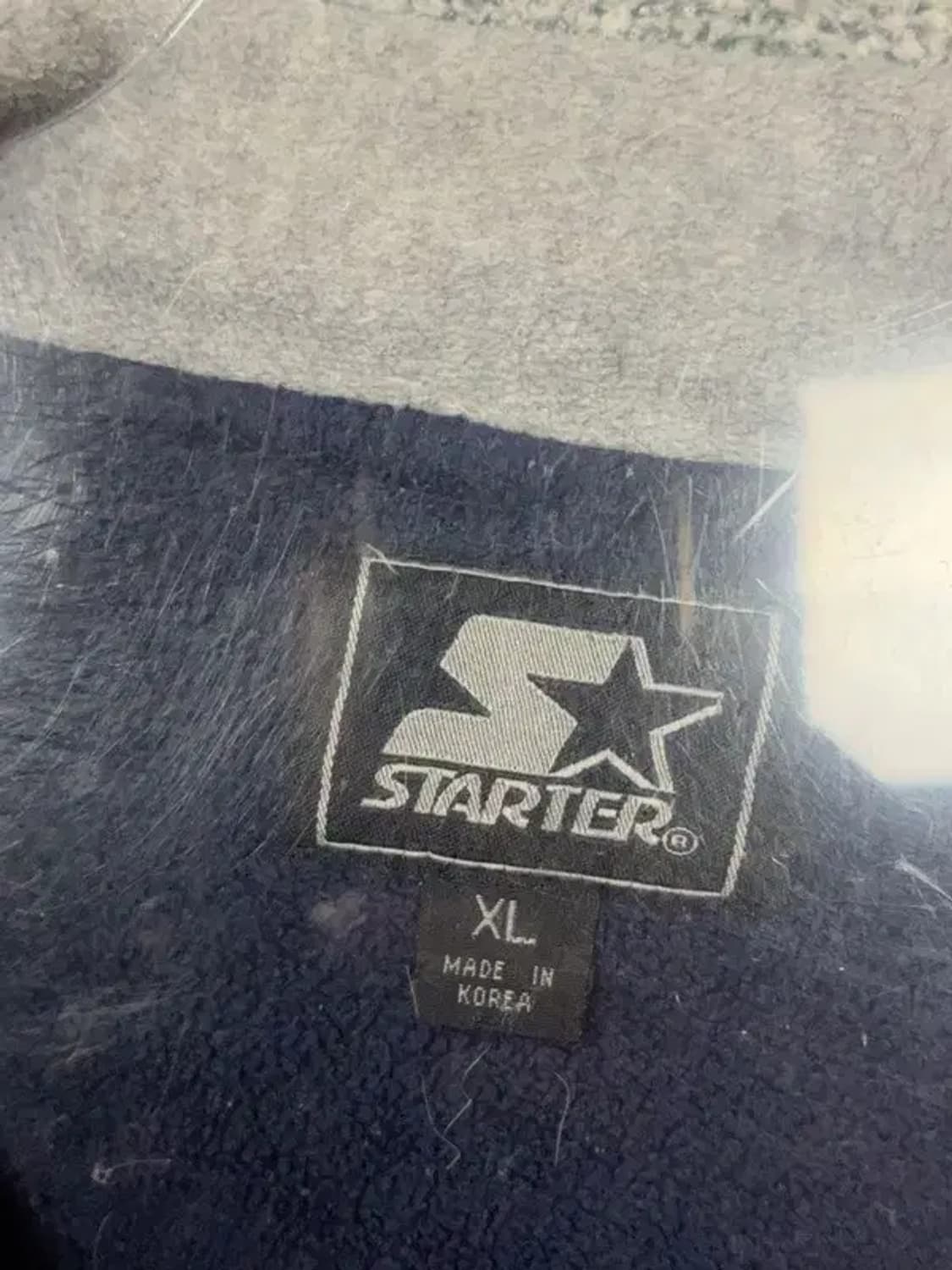 스타터 네이비 오버 사이즈 플리스 반집업 맨투맨 XL 상품이미지8