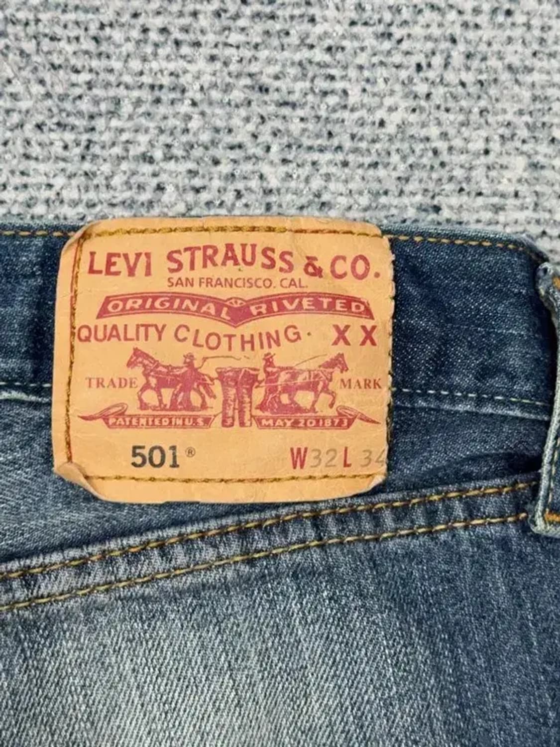리바이스 501 Y2K 워싱 빈티지 청바지 32 34 상품이미지7