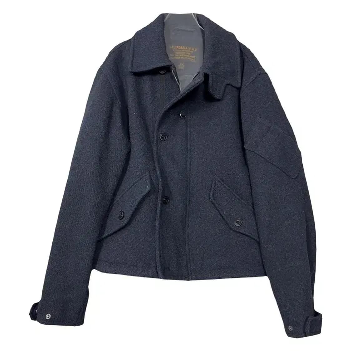 후아유 네이비 카라 코트 자켓 M 상품이미지1