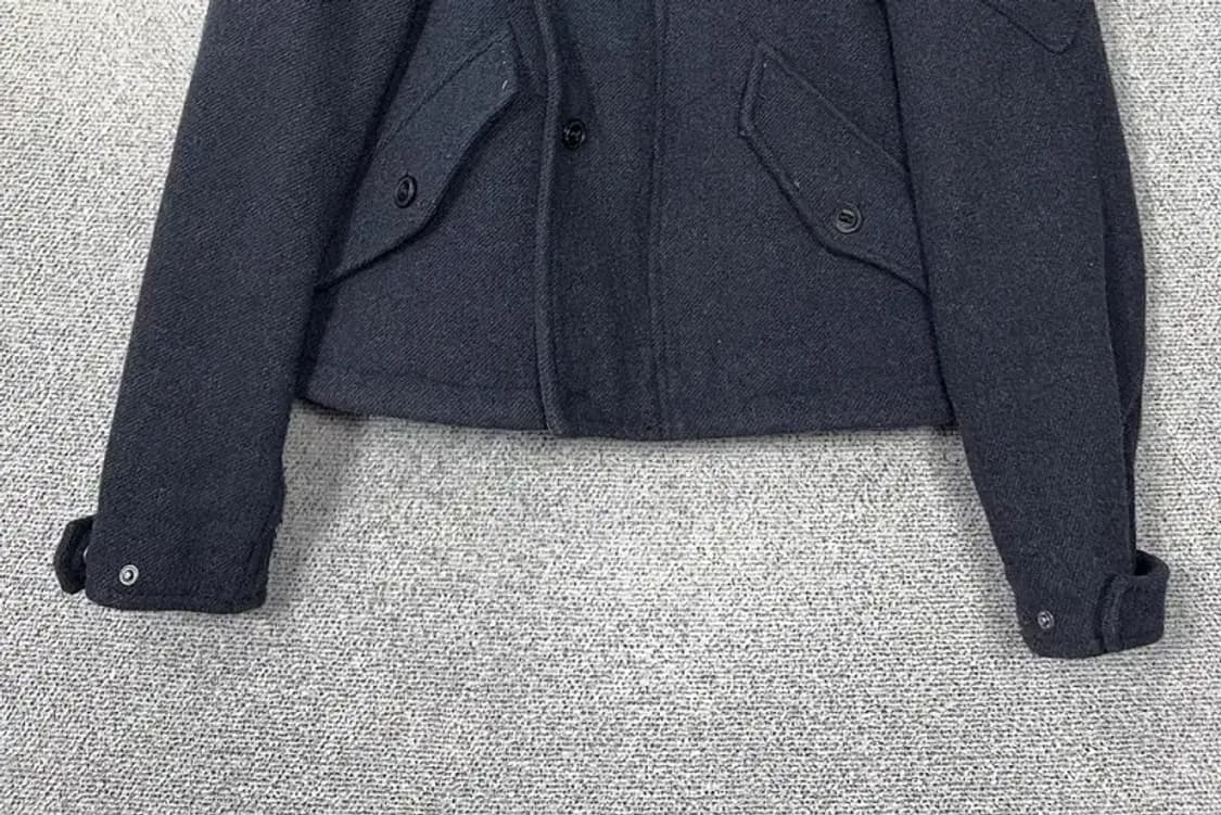 후아유 네이비 카라 코트 자켓 M 상품이미지4