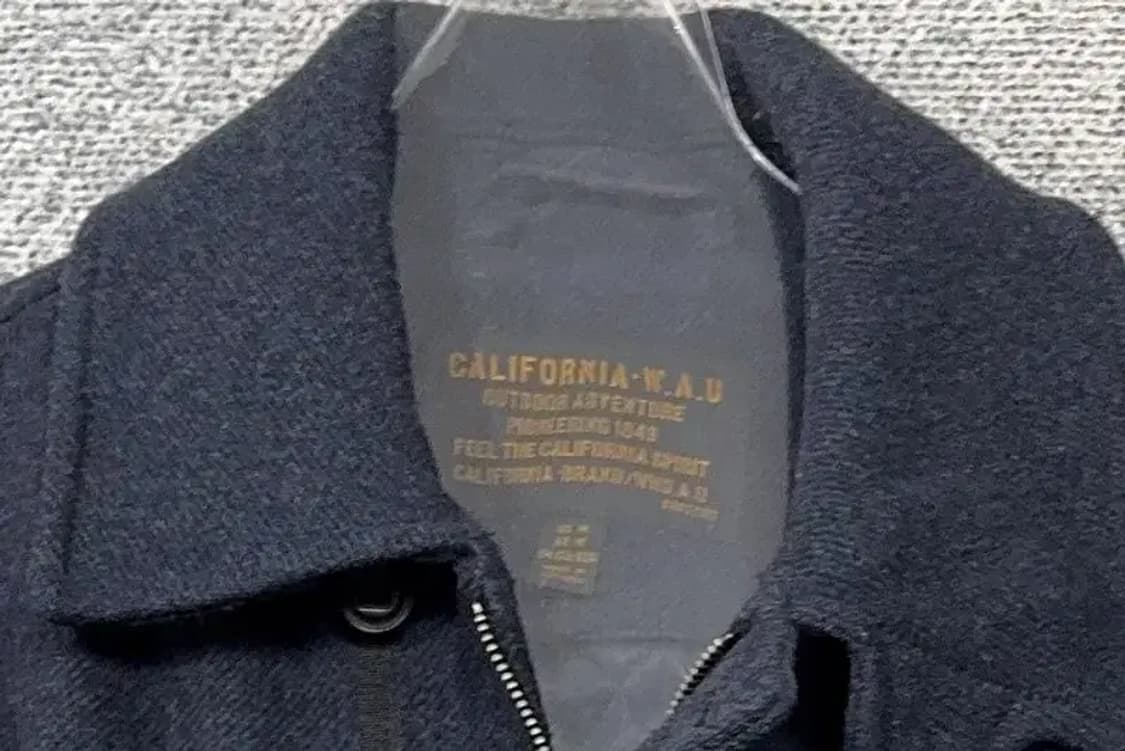 후아유 네이비 카라 코트 자켓 M 상품이미지5