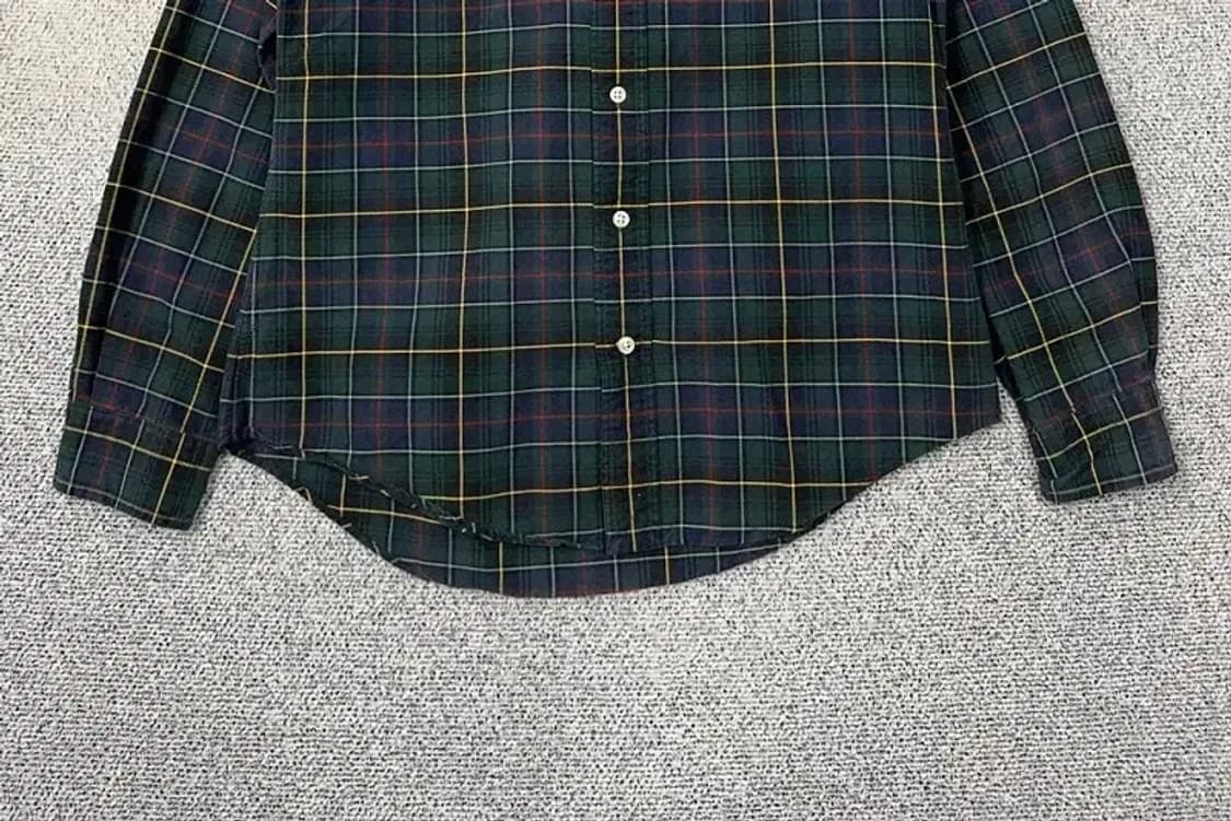 폴로 커스텀핏 그린 체크 로고 빈티지 셔츠 M 상품이미지4