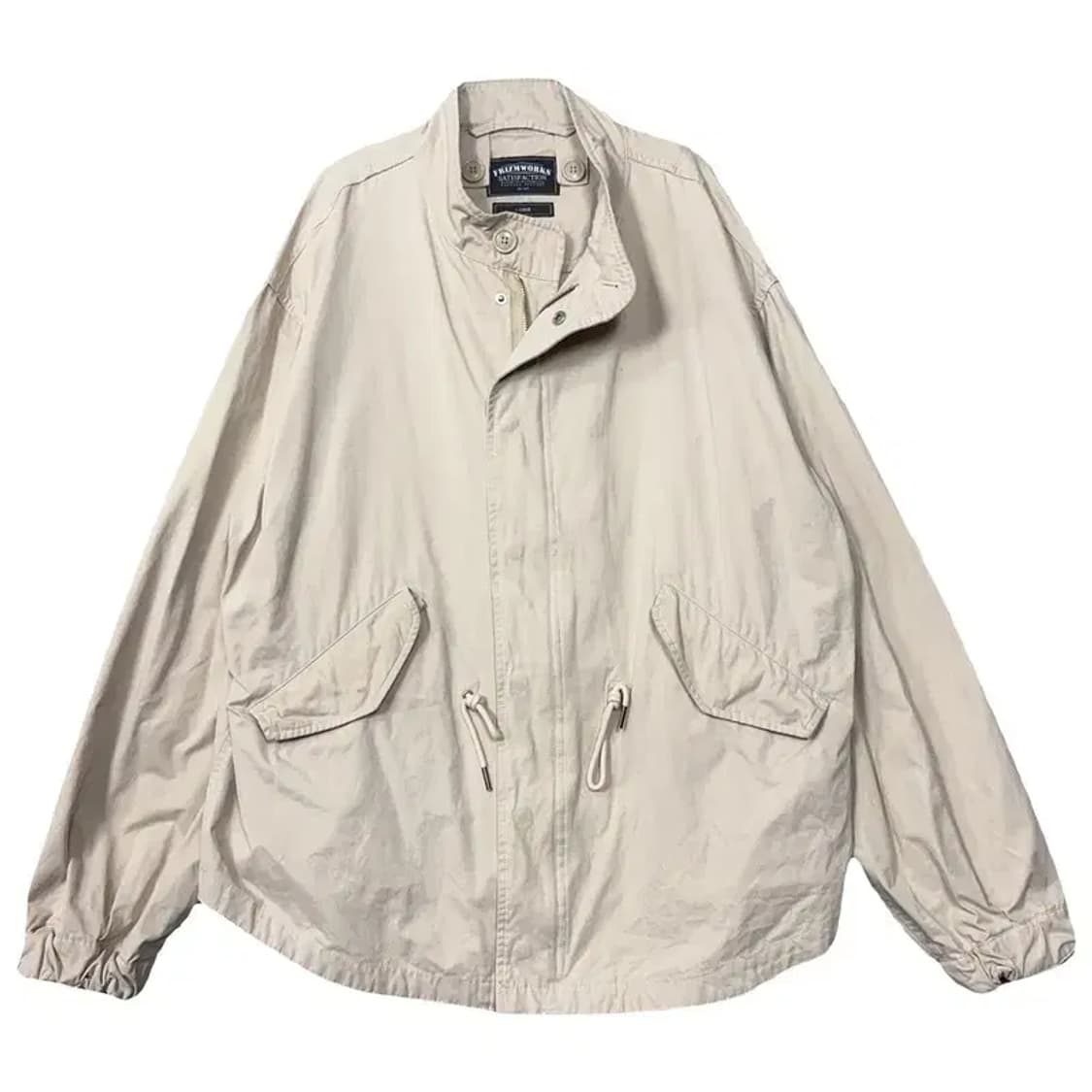 프리즘웍스 크림 나일론 워크 자켓 LARGE 상품이미지1