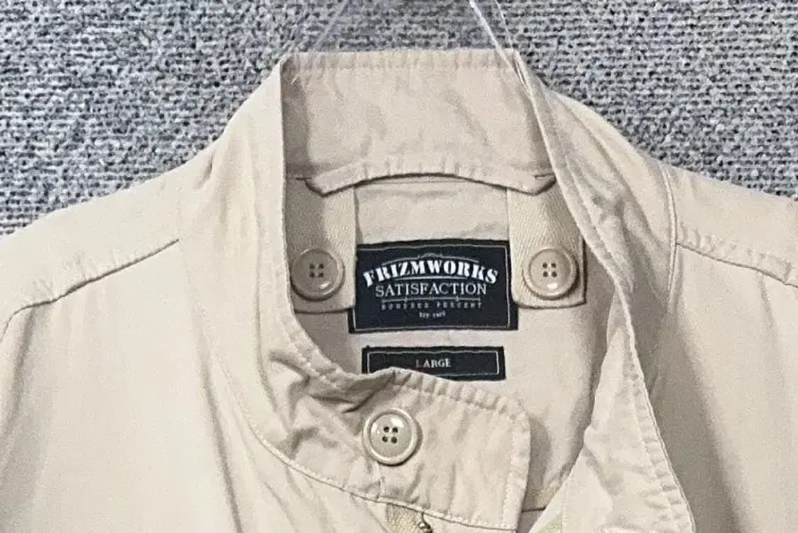 프리즘웍스 크림 나일론 워크 자켓 LARGE 상품이미지5