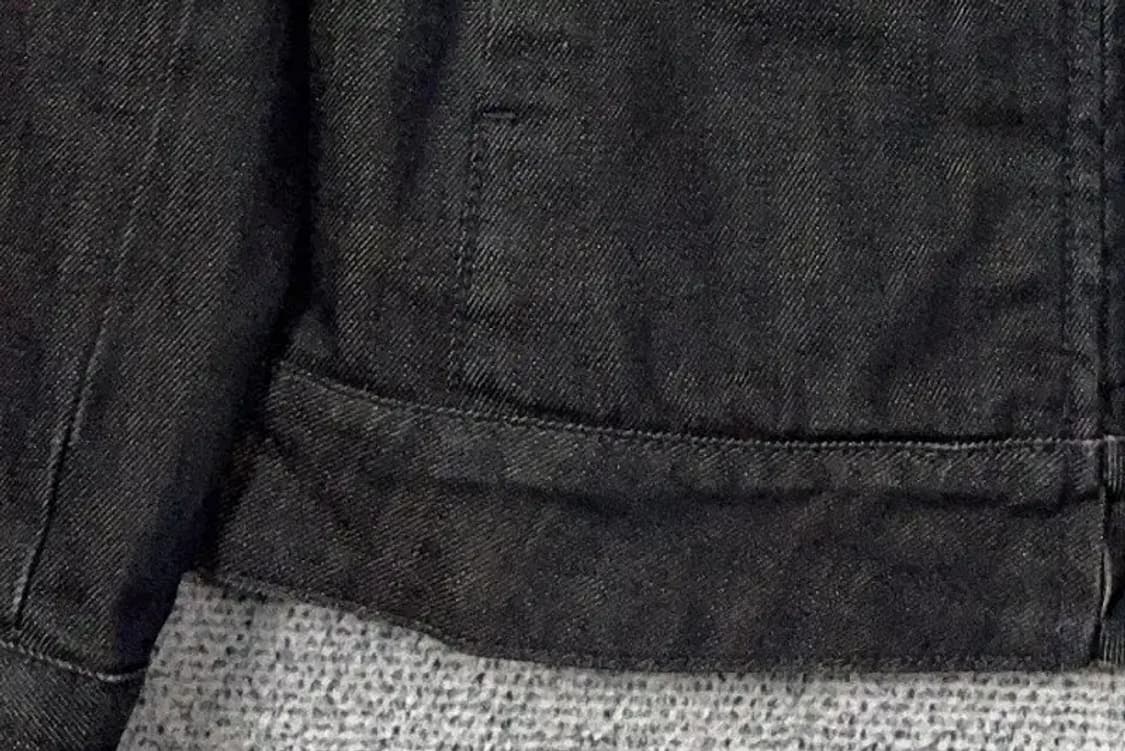 캘빈클라인 흑청 양털 카라 코튼 자켓 L 상품이미지6