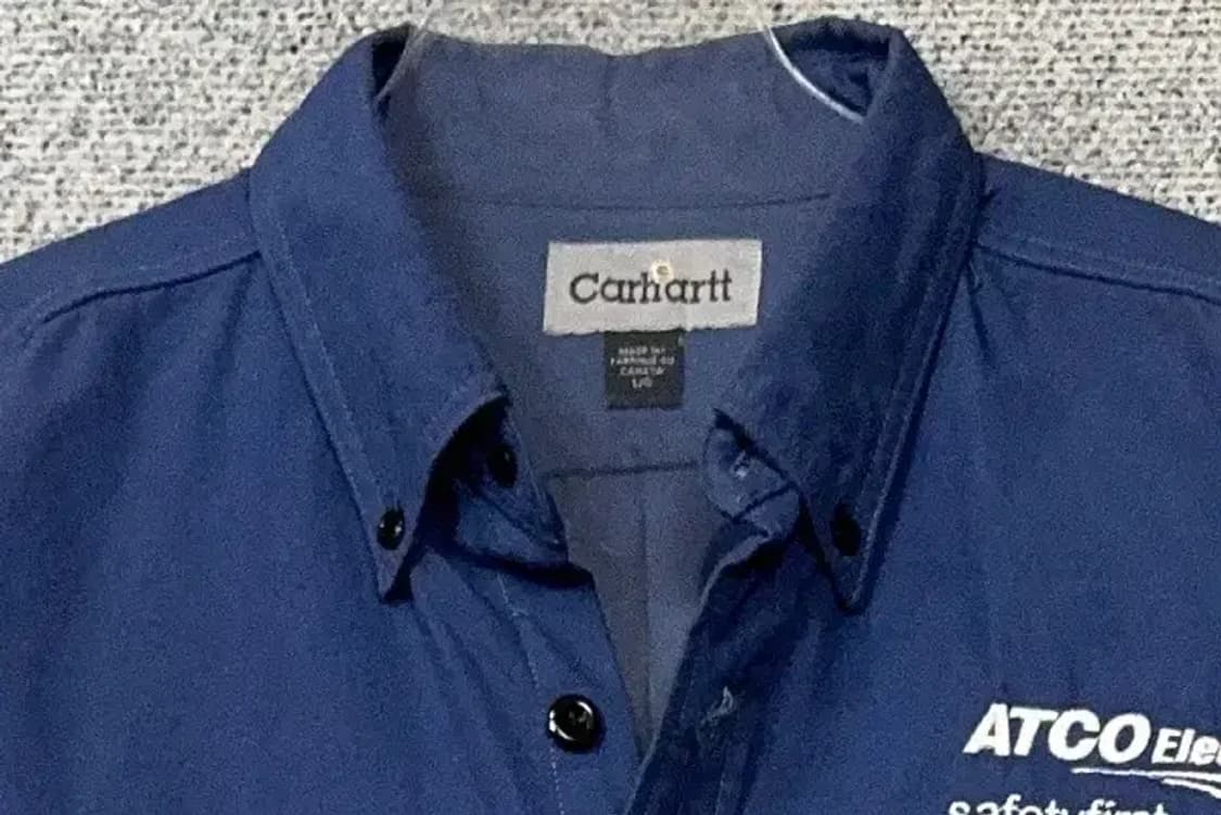 칼하트 네이비 빈티지 워크 셔츠 L/G 상품이미지5