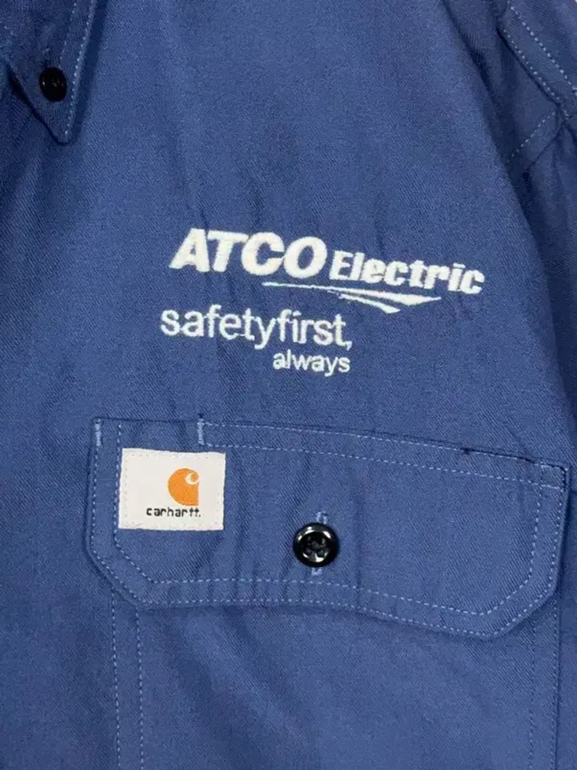 칼하트 네이비 빈티지 워크 셔츠 L/G 상품이미지7