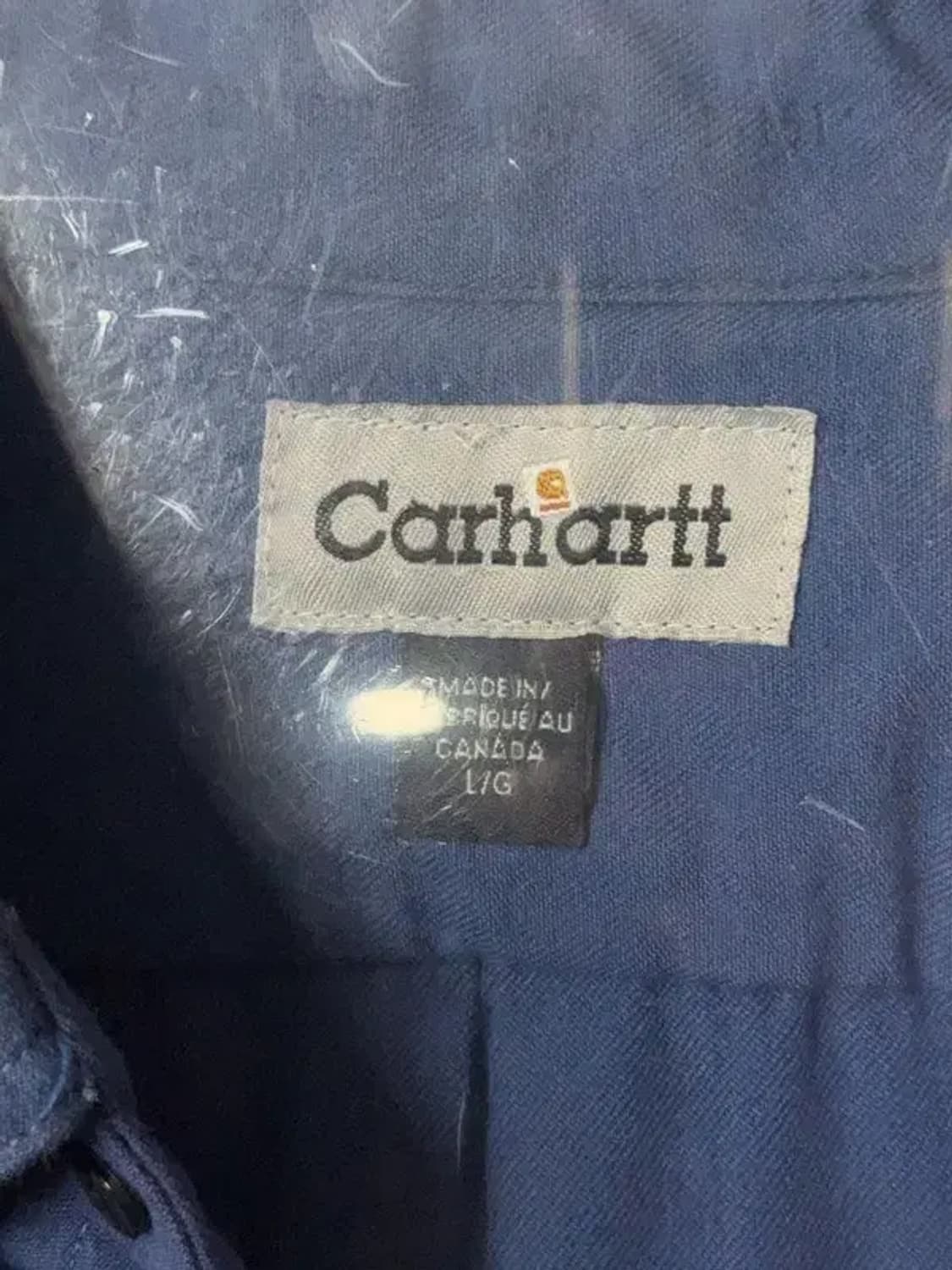칼하트 네이비 빈티지 워크 셔츠 L/G 상품이미지8