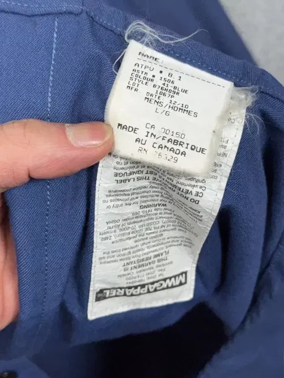 칼하트 네이비 빈티지 워크 셔츠 L/G 상품이미지9