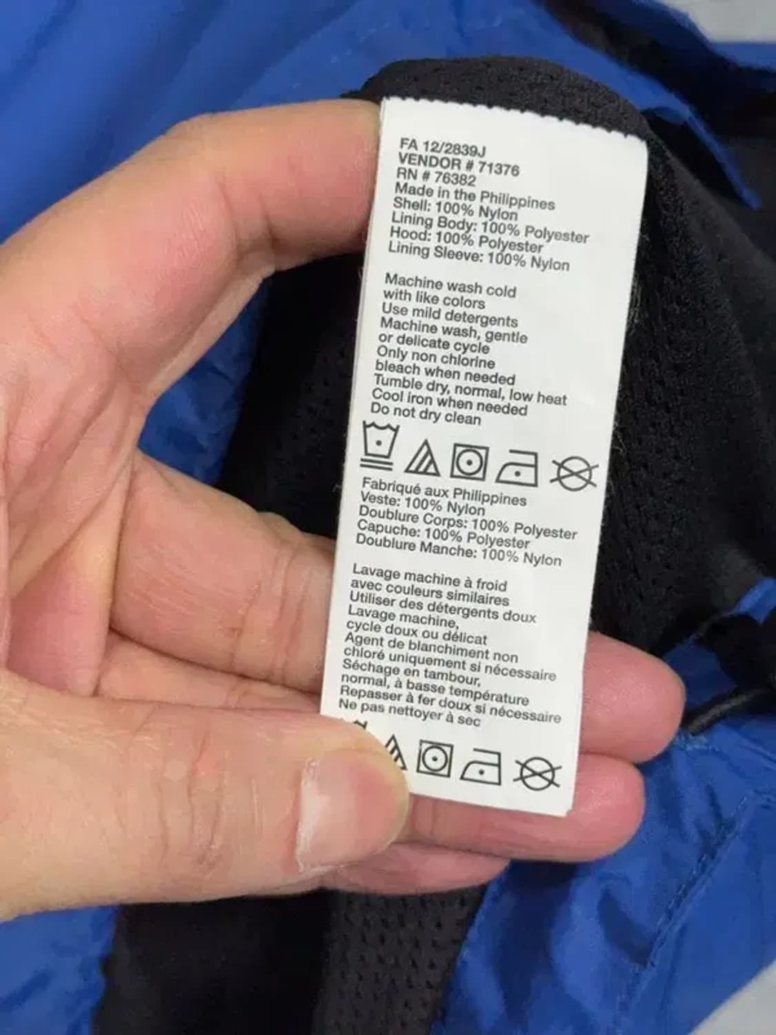 팀버랜드 블루 고프코어 오버핏 윈드자켓 XL/TG 상품이미지8