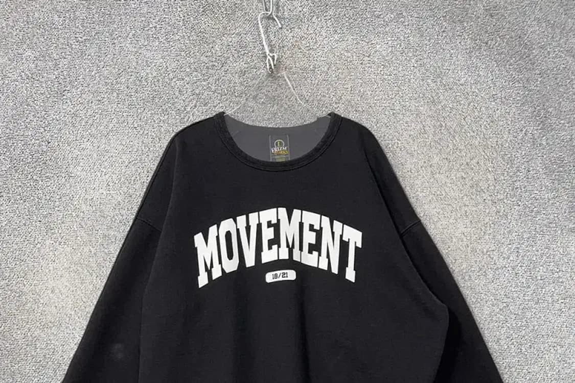 프리즘웍스 프린팅 블랙 스웻셔츠 LARGE 상품이미지3