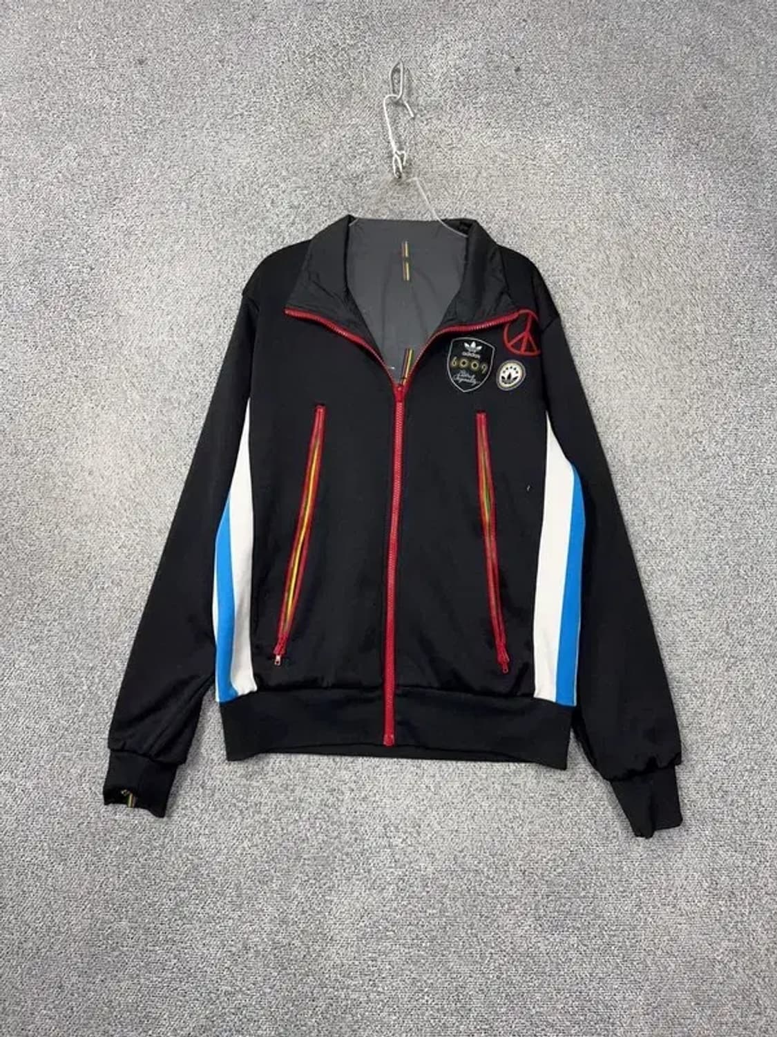 아디다스 패치 양면 흑탭 빈티지 트랙탑 집업 저지 100 상품이미지3