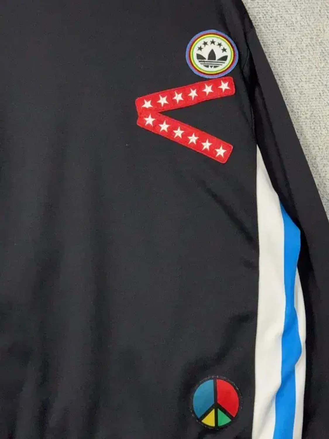 아디다스 패치 양면 흑탭 빈티지 트랙탑 집업 저지 100 상품이미지9