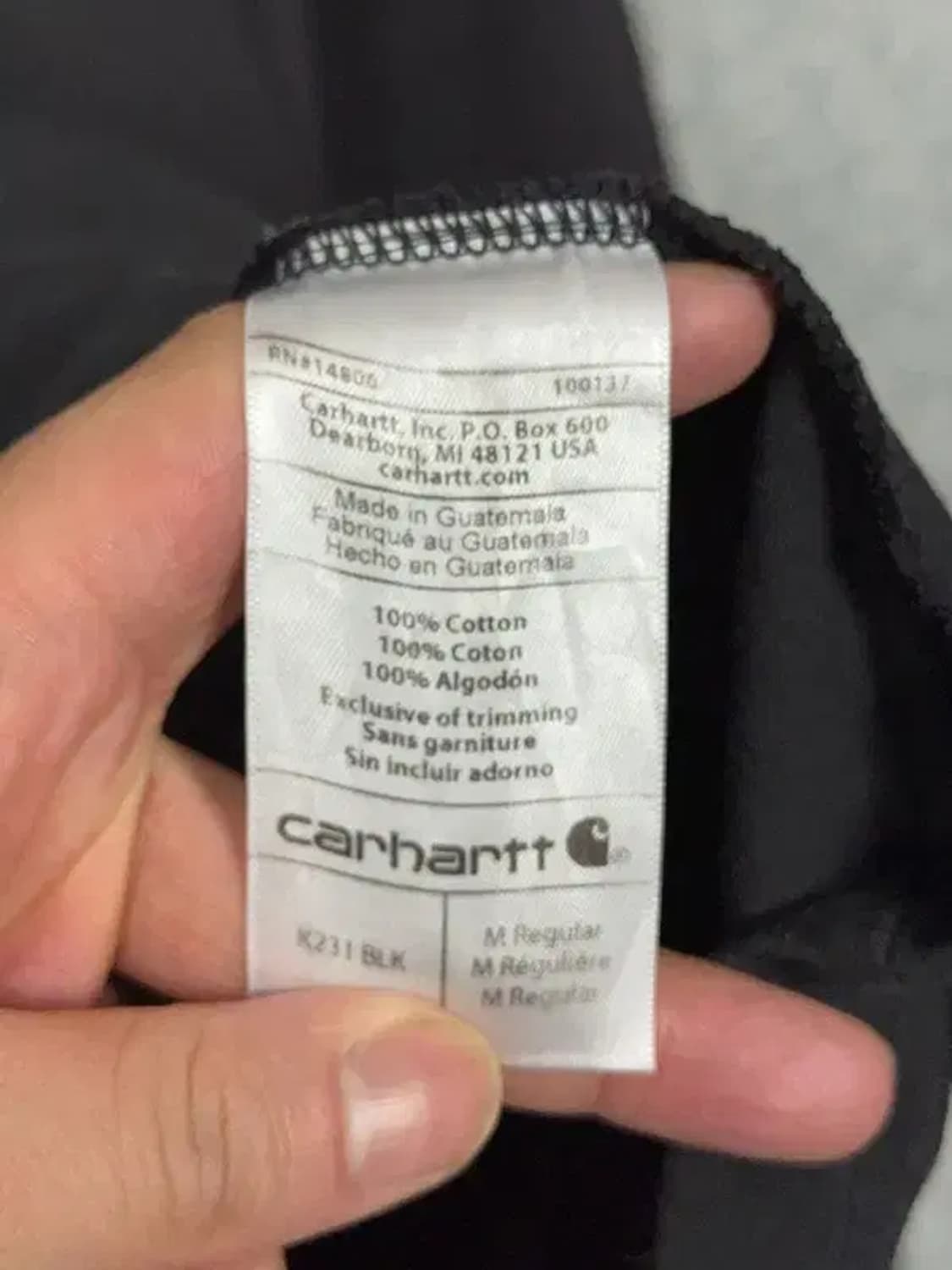 칼하트 블랙 프린팅 롱슬리브 긴팔티 M 상품이미지9