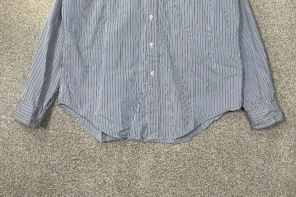 폴로 클래식핏 스트라이프 라이트 블루 로고 셔츠 L 상품이미지4