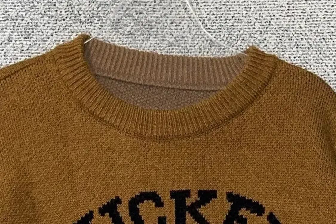 미키마우스 프린팅 브라운 빈티지 오버 사이즈 니트 F 상품이미지5