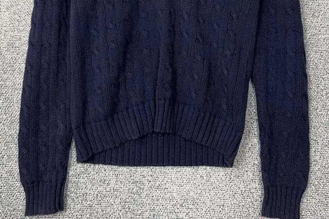 폴로 랄프로렌 네이비 브이넥 꽈배기 니트 S 상품이미지4