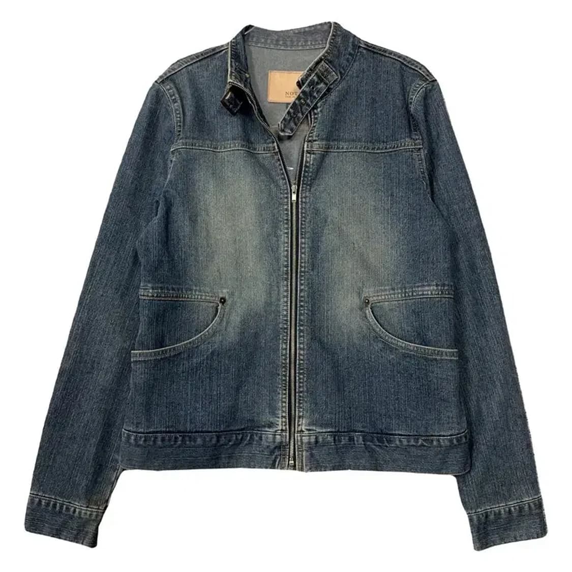 NOTON 빈티지 Y2K 워싱 차이나넥 여성 데님 자켓 M 상품이미지1