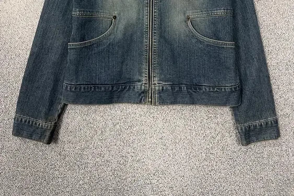 NOTON 빈티지 Y2K 워싱 차이나넥 여성 데님 자켓 M 상품이미지4