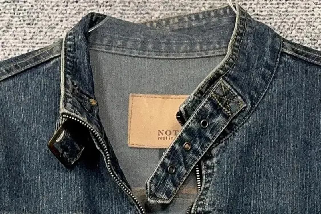 NOTON 빈티지 Y2K 워싱 차이나넥 여성 데님 자켓 M 상품이미지5